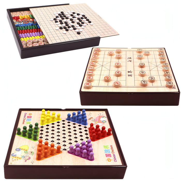 Wooden Multifunctional Parent-Child Interactive Children Educational Chessboard Toy Set SJMUSICGROUP