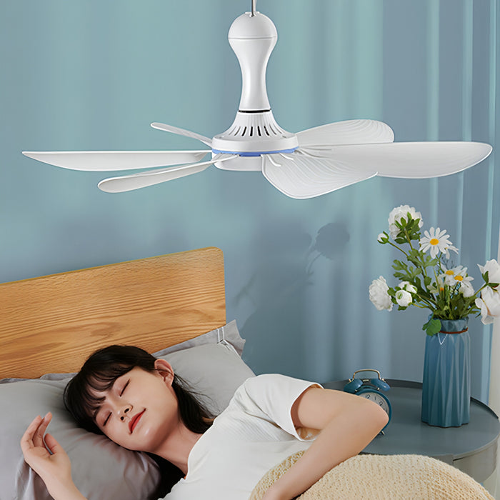 USB Home Dormitory Mute High Wind Power Mini Fan Six Blade Small Ceiling Fan SJMUSICGROUP