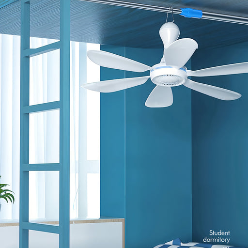 USB Home Dormitory Mute High Wind Power Mini Fan Six Blade Small Ceiling Fan SJMUSICGROUP