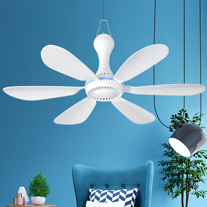 USB Home Dormitory Mute High Wind Power Mini Fan Six Blade Small Ceiling Fan SJMUSICGROUP