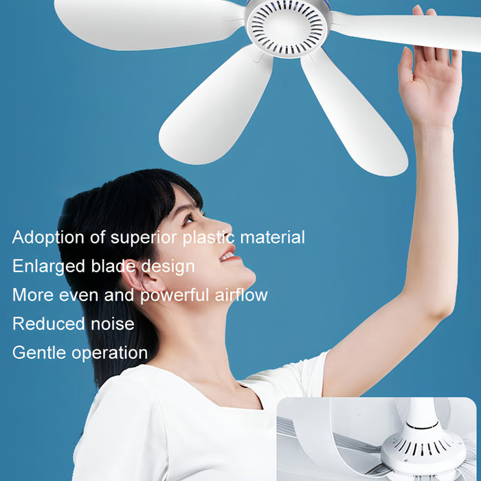 USB Home Dormitory Mute High Wind Power Mini Fan Six Blade Small Ceiling Fan SJMUSICGROUP