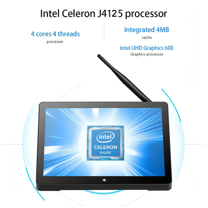 Windows 10 Intel Celeron J4125 Quad Core up to 2.7GHz, Support WiFi & BT & TF Card & HDMI & RJ45, US Plug SJMUSICGROUP