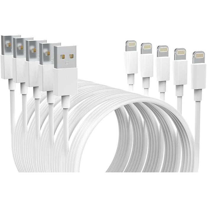 MFI Certified Apple Iphone Charger 5Pack [6/6/6/10/10FT] Long Lightning Cable Fast Charging for Iphone 14/14 Pro/Max/13/12/11 Pro Max/Xs Max/Xr/Xs/X/8/Plus SJMUSICGROUP