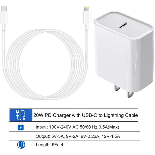  Ucaca 10FT iPhone Fast Charger, 2 Pack PD 20W USB C Wall  Charger Block with 10FT Extra Long Type C to Lightning Fast Charging Data  Sync Cord Compatible with iPhone 14